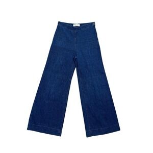 Rachel Comey Wide Leg High Rise Jeans Pants Cotton Size 4 Blue (28X29)